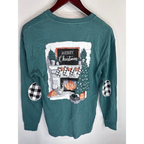 Gameday Couture "I'll Be Home" Holiday Elbow Patch Shirt Women's XXL NWOT - Picture 3 of 12